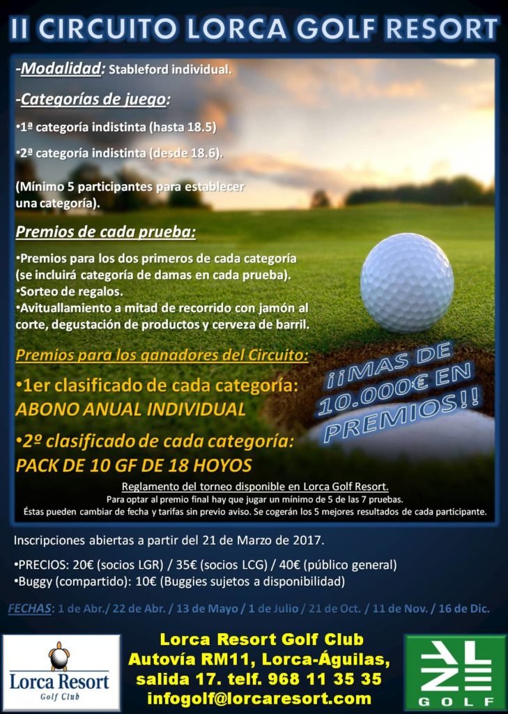 II CIRCUITO LORCA GOLF RESORT. 2017