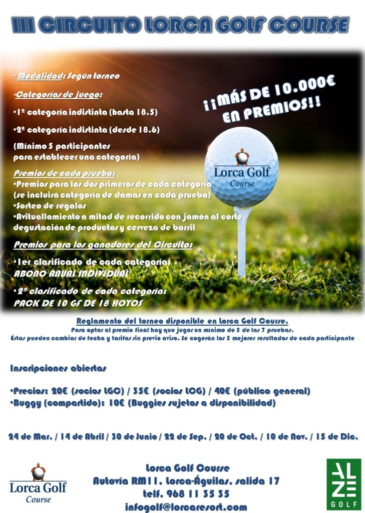 III CIRCUITO LORCA GOLF COURSE. 2018 - CIRCUITO